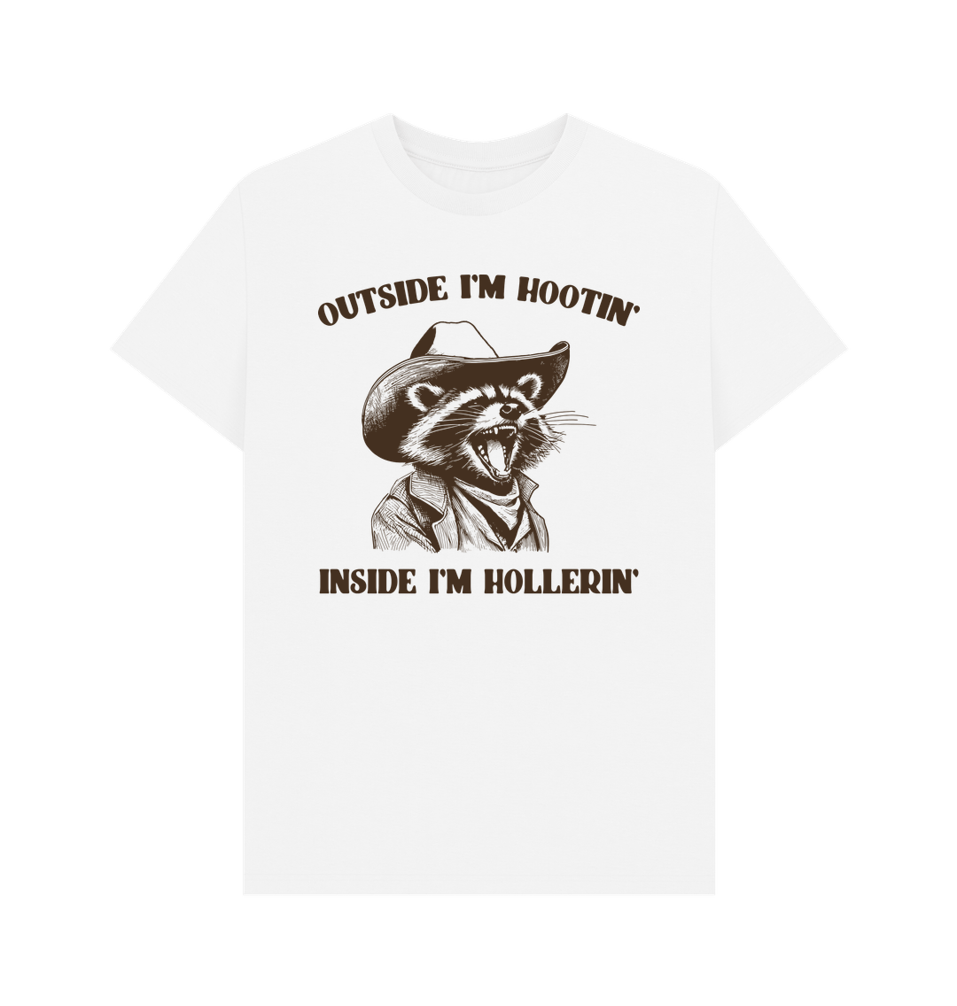 White Outside I'm Hootin' Inside I'm Hollerin' Cotton T-shirt