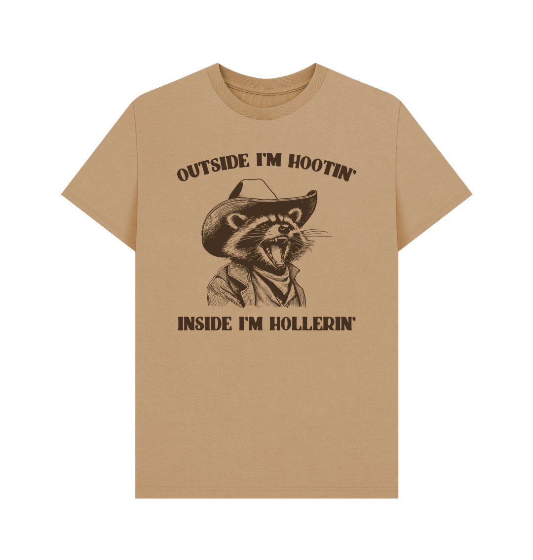 Sand Outside I'm Hootin' Inside I'm Hollerin' Cotton T-shirt