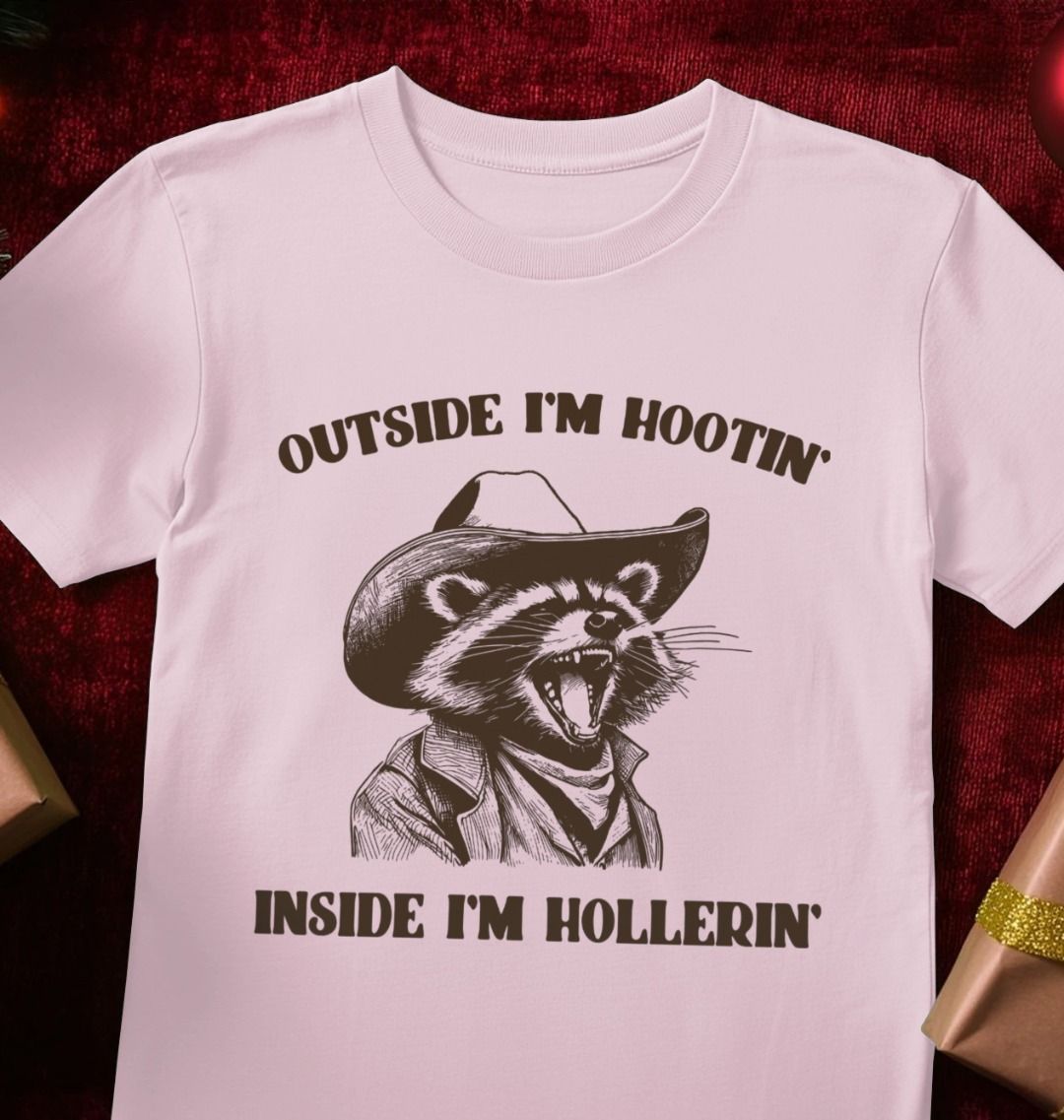 Outside I'm Hootin' Inside I'm Hollerin' Cotton T-shirt