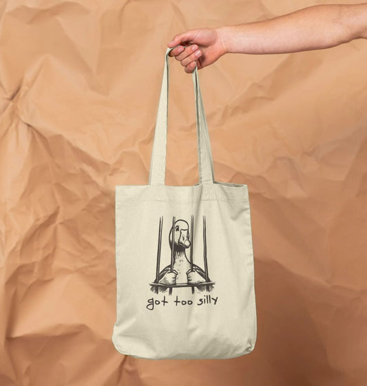 Silly Goose Got Too Silly Organic Cotton Tote Bag